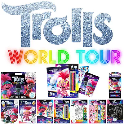 Trolls 2 World Tour Colouring Fun - Choose Colouring Painting Or Sticker Book • £4.99