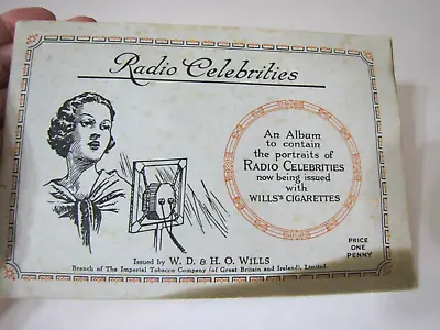 Vintage Tobacco Cards Album Radio Celebrities Will's Cigarettes • $22
