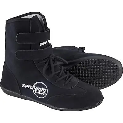 Speedway Hightop Racing Shoes SFI 3.3/5 Flexible Leather Black US Mens 13 • $73.99