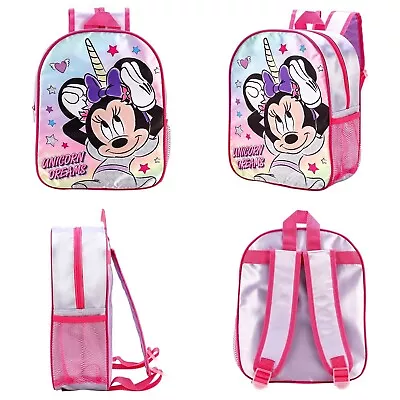 Disney Minnie Mouse Unicorn Backpack School Book Bag For Girls Kids Travel • £7.50