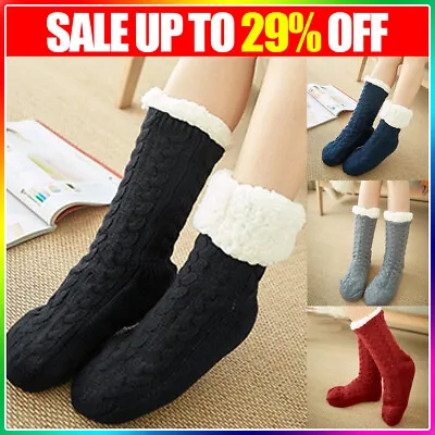 £6.69 • Buy Women Ladies Soft Fluffy Long Bed Socks Winter Warm Lounge Slipper Fleece Socks