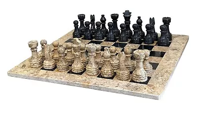 Brand New Hand Crafted Marble/Onyx Chess Board Set - Father's Day Gift 40cm • $185