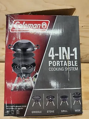 Coleman 4-in-1 Portable Propane Camping Stove Grill Wok Griddle 7000 BTU New • $75