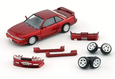 BM Creations Nissan Silvia S13 - Metallic Red - LHD 1:64 Diecast Car 64B0301 • $18.99