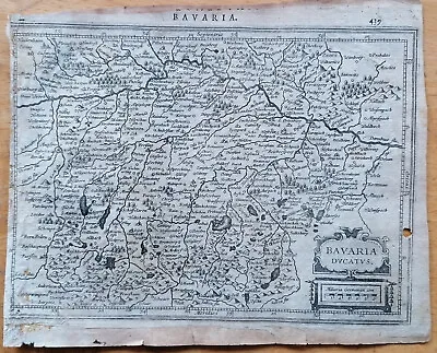 Bayern Bavaria Germany - Original Map Mercator - 1651 • $25