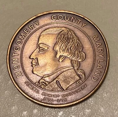 1976 Montgomery County Maryland Bicentennial Bronze Medal Token • $8.99