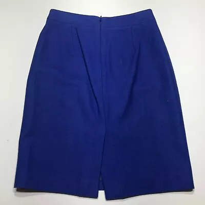 J. Crew Skirt Womens Size 00 Blue The Pencil Wool Blend Career Basics Lined • $14.99