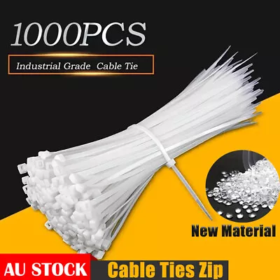 Cable Zip Ties Nylon Plastic Heavy Duty Releasable Reusable Wrap Wire Removable • $3.99