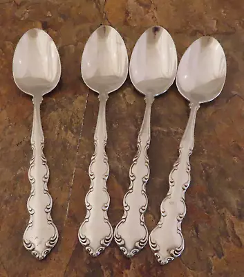 Oneida Mozart 4 Teaspoons Spoons Deluxe Stainless Flatware Silverware Lot K • $23.99