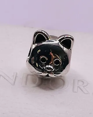 Pandora Curious Cat Head Charm ALE S925 #791706 Sterling Silver • £15