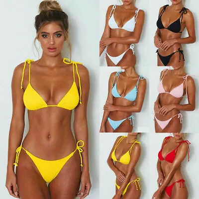 $15.95 • Buy 'Women Sexy Swimwear Strappy Bikini Set Swimming Beachwear Swimsuit Bathing Suit