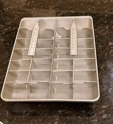 Vintage  Admiral  Metal Silver Aluminum  Double Ice Cube Tray 28 Cubes Total • $19.99