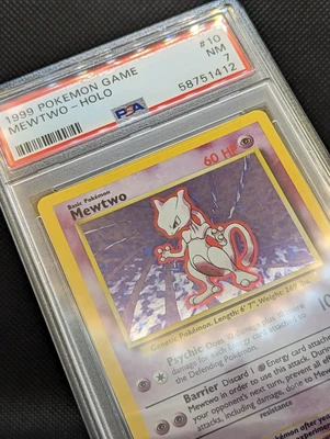 $99 • Buy Pokemon - 1999 Base Set - Holo Rare -  Mewtwo 10/102 - WOTC -  PSA 7 NM