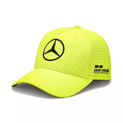 Mercedes AMG Petronas F1 Formula One Cap Lewis Hamilton Yellow Houndstooth Hat • £40