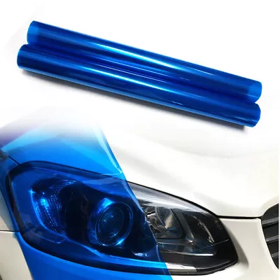 12 X48  Dark Blue Car Headlight Tint Film Taillight Color-Changing Vinyl Sticker • $8.88