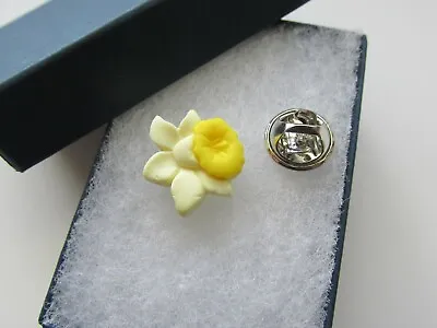 Handmade Pale Yellow Spring Daffodil Brooch Tie Lapel Tac Marie Curie Charity • £3.99
