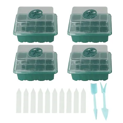 Mini Greenhouse Kit 4 Sets Each With 12 Chambers For Successful Plant Growth • $24.26