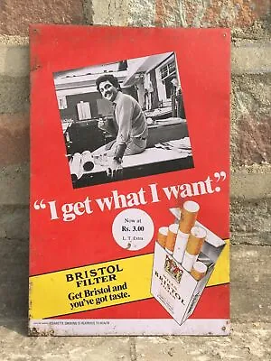 Vintage Old 1930's Wills Bristol Filter Cigarette Adv Tin Sign Board Collectible • $354.04