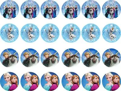 £2 • Buy 24 Disney Frozen Edible Cupcake Toppers Icing/wafer