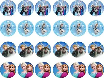 £2 • Buy 24 Disney Frozen Edible Cupcake Toppers Icing/wafer