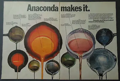 1969 THE ANACONDA COMPANY 2-Page Magazine Ad - Metal Makers • $16.99
