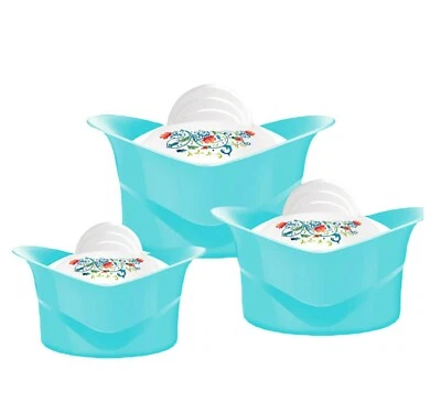 £45.95 • Buy 3pc Regalia Insulated Casserole Food Warmer Serving Dish Pan Hot Pot Set Blue