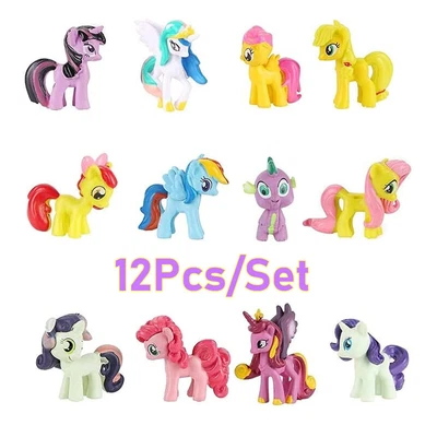 £5.99 • Buy My Little Pony Figures Toys Unic-orn Mini Fluttershy Rainbow Dash Bundle 12 PCS