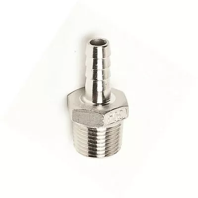3/8  Hose Barb To 1/2  Male NPT Stainless Steel 304 High Quality Ships From US • $7.99