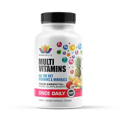 £3.99 • Buy Multi Vitamins & Minerals 100% RDA 30 Essential Vitamins & Minerals - ONE A DAY