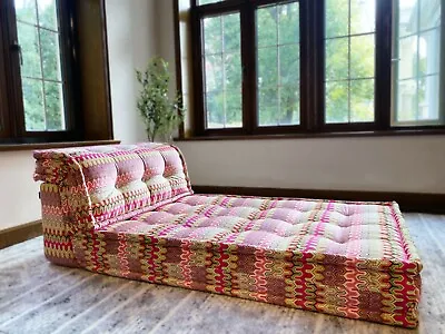 Boho Moroccan Modular Sectional Mah Jong Sofa Couch - Custom Lounge Seater • $1119.99