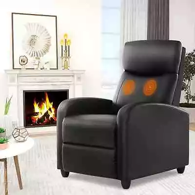 Recliner Chair For Adult Massage PU Small Recliner Sofa Home Theater Seating • $125.95