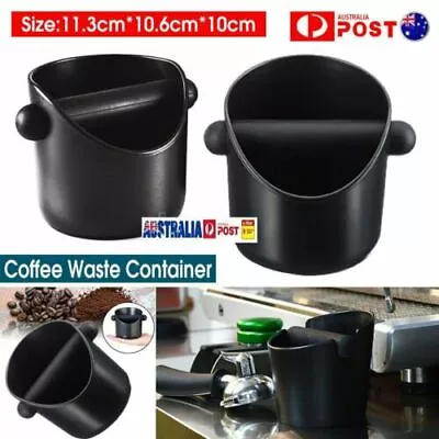 Black Coffee Waste Container Espresso Grinds Knock Box Tamper Tube Bin Bucket YA • $15.27