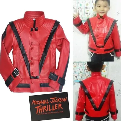 MJ Michael Jackson Thriller Jacket Children Kids Boys Costumes Halloween 4-12Y • $79.99