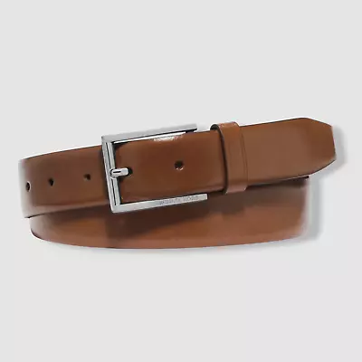 $48 Michael Kors Men's Brown Leather Dress Belt Size 34 • $15.58