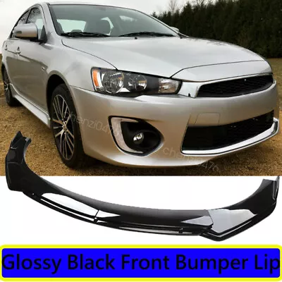 Gloss Black Car Front Bumper Lip Diffuser Splitter Kit 4PcsFor Mitsubishi Lancer • $69.99