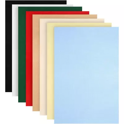 Caydo 8 Pieces 8 Color 14 Count Cross Stitch Fabric Classic Reserve Aida Cloth • £21.29