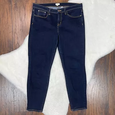 J. Crew Jeans 30 Skinny Ankle Dark Wash Stretch Mid-Rise Women's 30/26 • $16