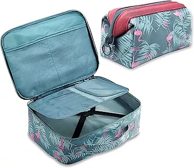 £6.99 • Buy Women Girls Cosmetic Bag + Makeup Bag Portable Travel Waterproof Wash Toiletry