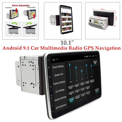 $214 • Buy 2 Din 10.1 Android 9.1 Car Multimedia Radio GPS Navigation  360° Rotation Screen