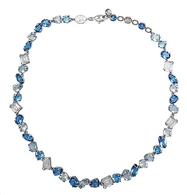 New 100% Authentic SWAROVSKI Bohemian Mixed Blue Crystals Gema Necklace 5666007 • $408