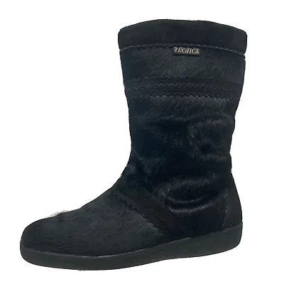Vintage Tecnica Black Goat Fur Apres Ski Boots Made In Italy Women’s 42 / US 10 • $71.20