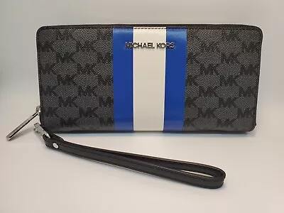 Michael Kors - Center Stripe BLUE - Large Travel Continental • $59.25