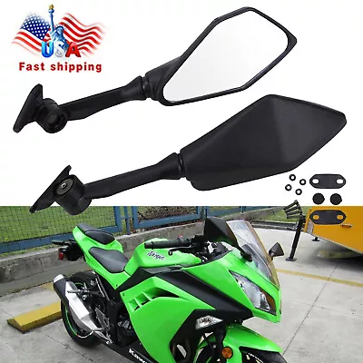 $25.70 • Buy Left & Right Rearview Mirrors For Kawasaki Ninja ZX6R ZX636 2009-2022 Black