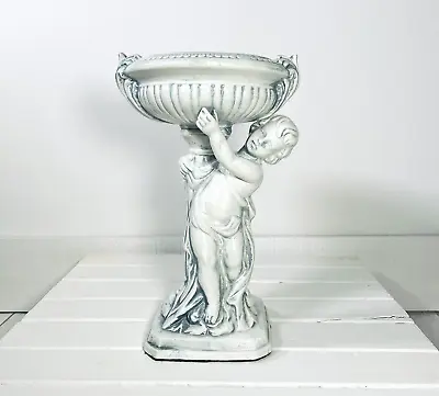 $17 • Buy Vintage ARDCO Dallas Ceramic Cherub Pedestal Vase Trinket Dish CHERUB 12 