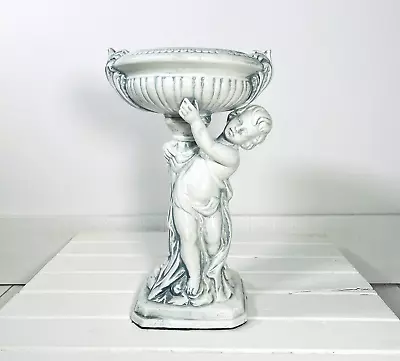 $17 • Buy Vintage ARDCO Dallas Ceramic Cherub Pedestal Vase Trinket Dish CHERUB 12 
