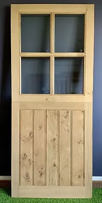 Exterior Double Glazed Front Door Solid Rustic Oak Stable Door Cottage 33”X78” • £1150