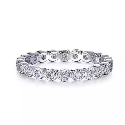 BRAND NEW Lafonn Silver Platinum Plated Eternity Band 0.44CTW Ring R0423CLP06 • $160