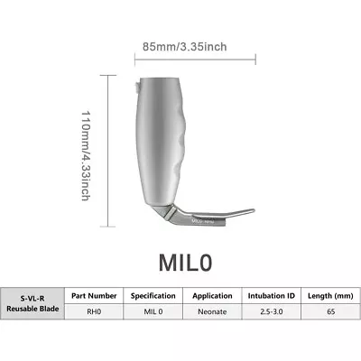 One Piece Video Laryngoscope Blade: DH01/ Miller1/MAC1/2/3/4/D-blade Optional • $150