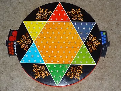 Vintage Ohio Art Metal Tin Unique Chinese & Regular Checkers Incomplete • $9.99