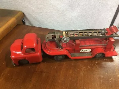 Vintage 1950s Chevy / Dodge A.H.I. Fire Aerial Ladder Truck Japan Tin Friction • $19
